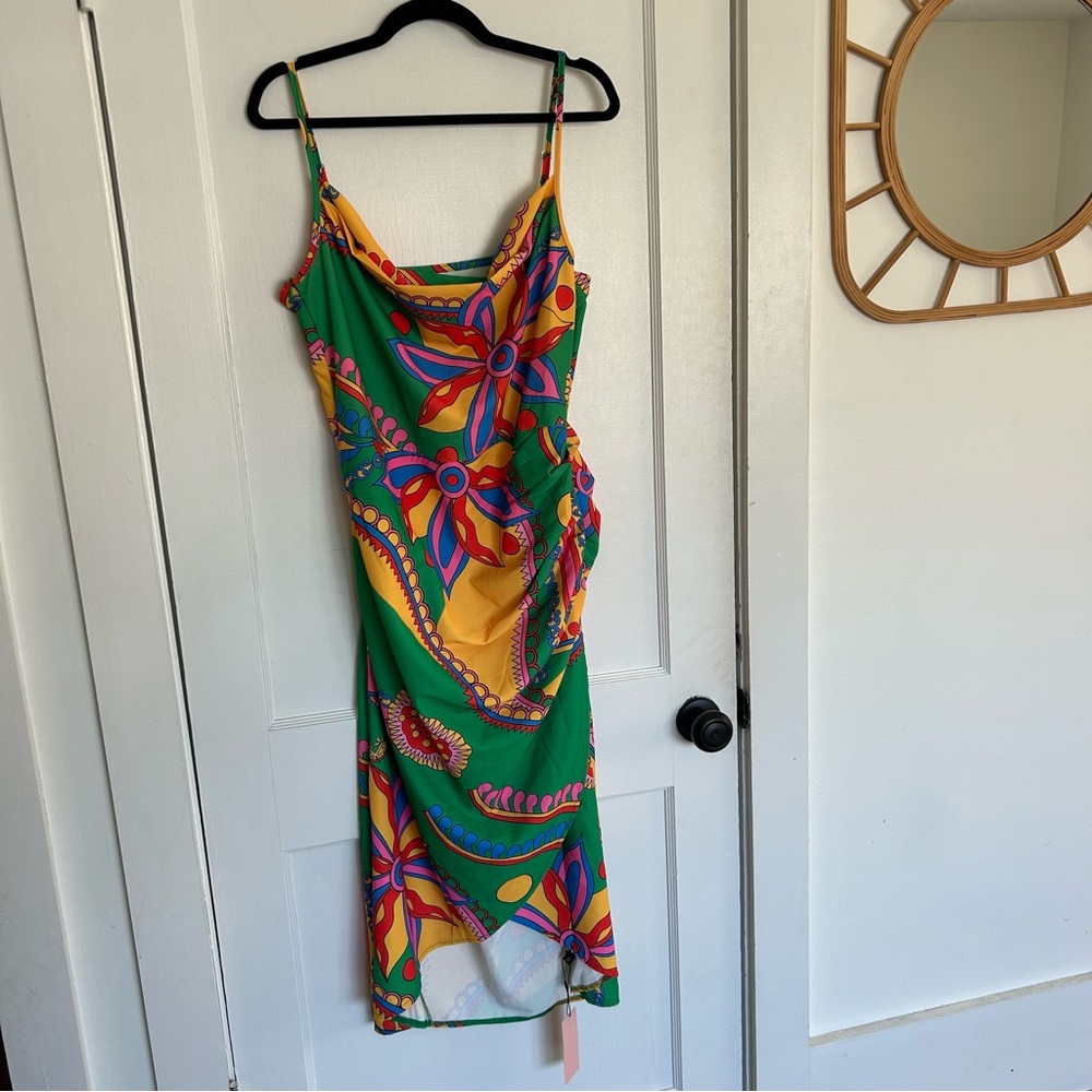 NWT Micas Patterned Cocktail Dress with adjustable straps - Picture 2 of 12